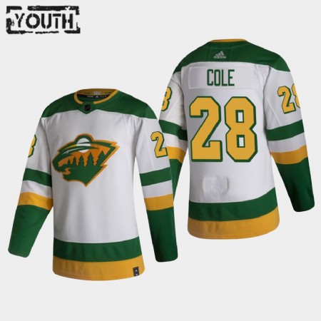 Kinder Eishockey Minnesota Wild Trikot Ian Cole 28 2020-21 Reverse Retro Authentic